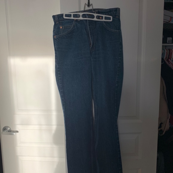 LEVI'S I Vintage 1970's Orange Tab High Waisted 100% Cotton Jeans - Picture 6 of 6